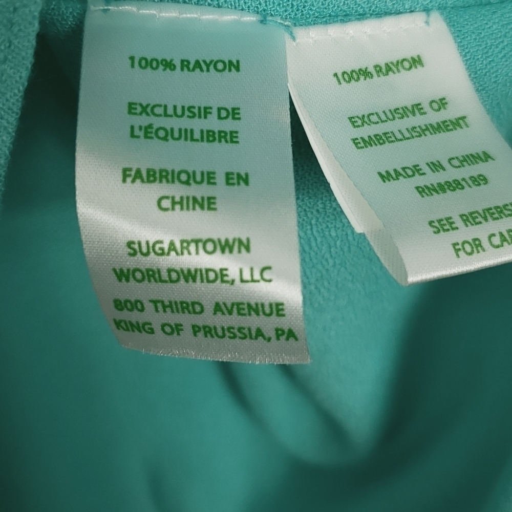 Lilly Pulitzer Chai Caftan sea side aqua sz s/m - Picture 11 of 11